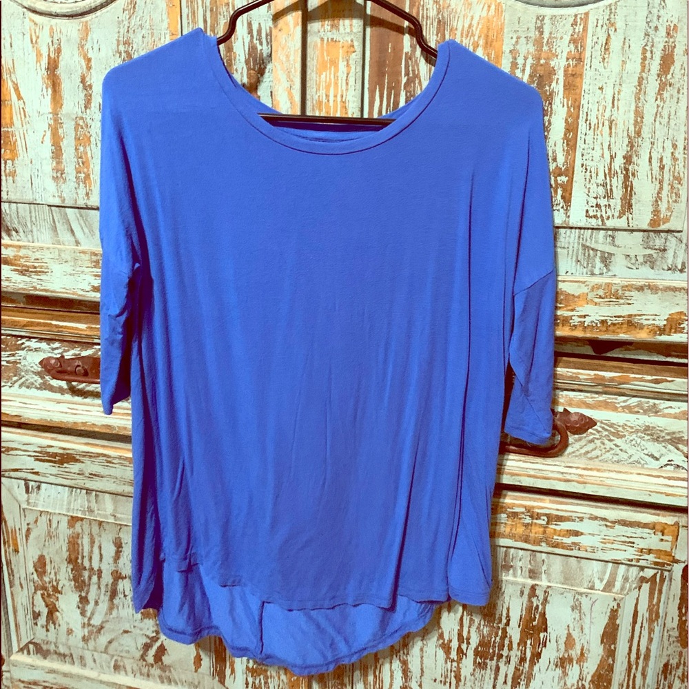 Blue 3qtr sleeve hollister shirt